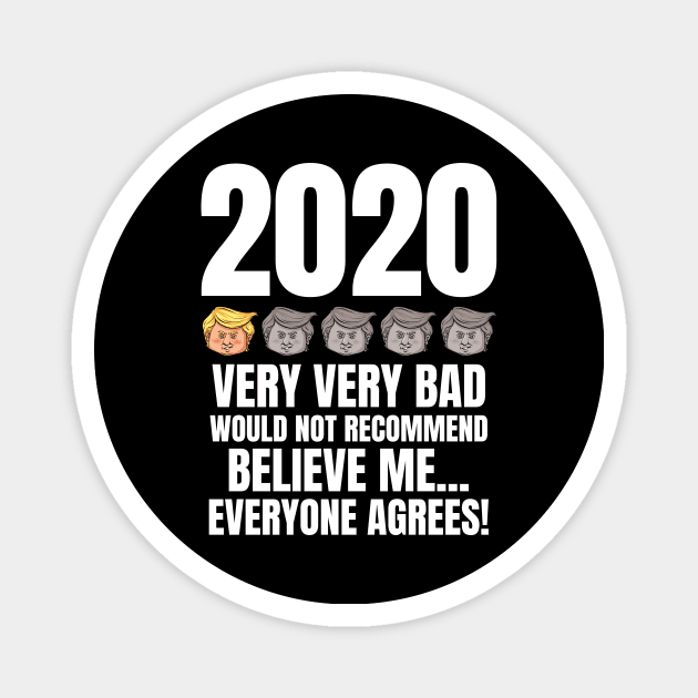 Trump Head Rating 2020 Quotes - Would Not recommend Magnet by zeeshirtsandprints